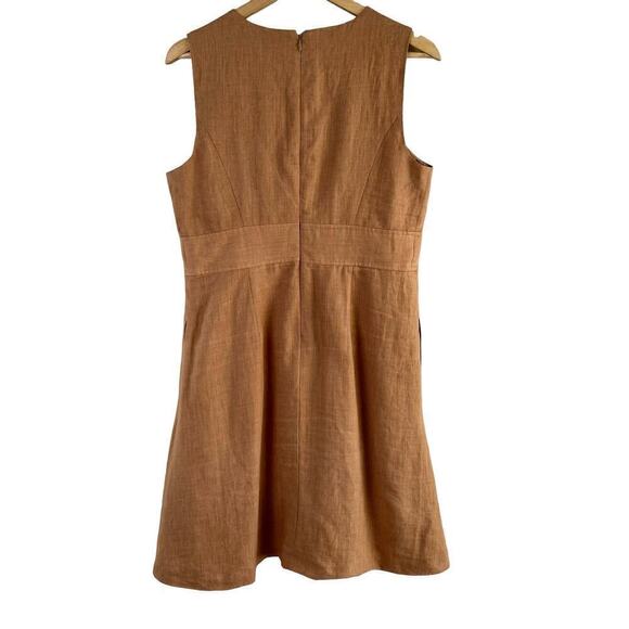 Ann Taylor Linen Sleeveless Sheath Dress with‎ Pockets in Tan, Size 6 - Picture 8 of 11